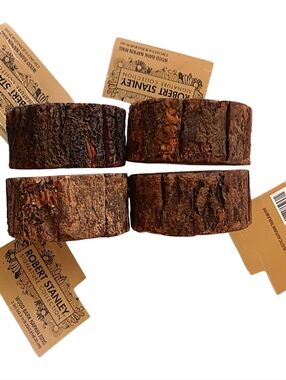 4‎ Natural Wood Bark Live Edge Napkin Rings Rustic Farmhouse Party Events Cabin